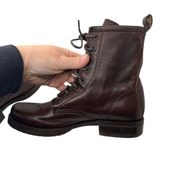 Frye Veronica Combat Boot Bootie lace up 3476276 6b - Picture 9 of 14